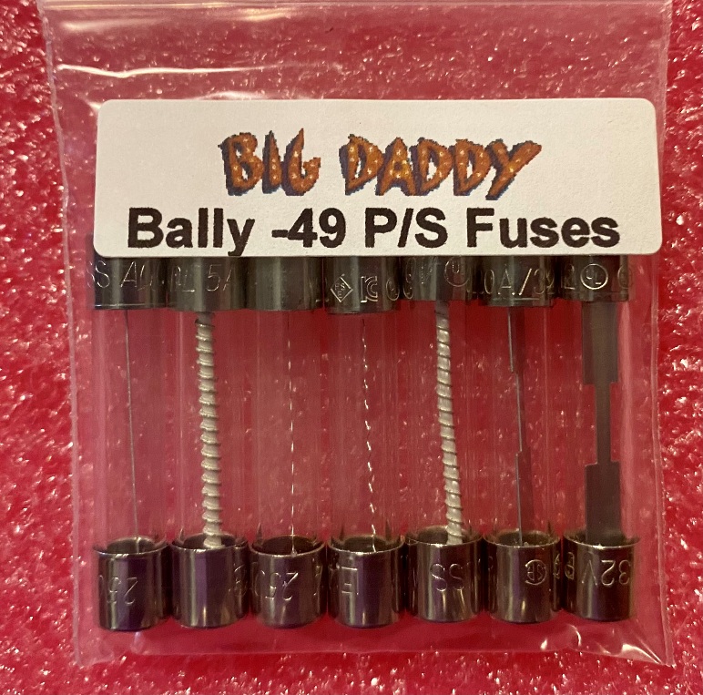 Bally -49 power supply Fuse Kit