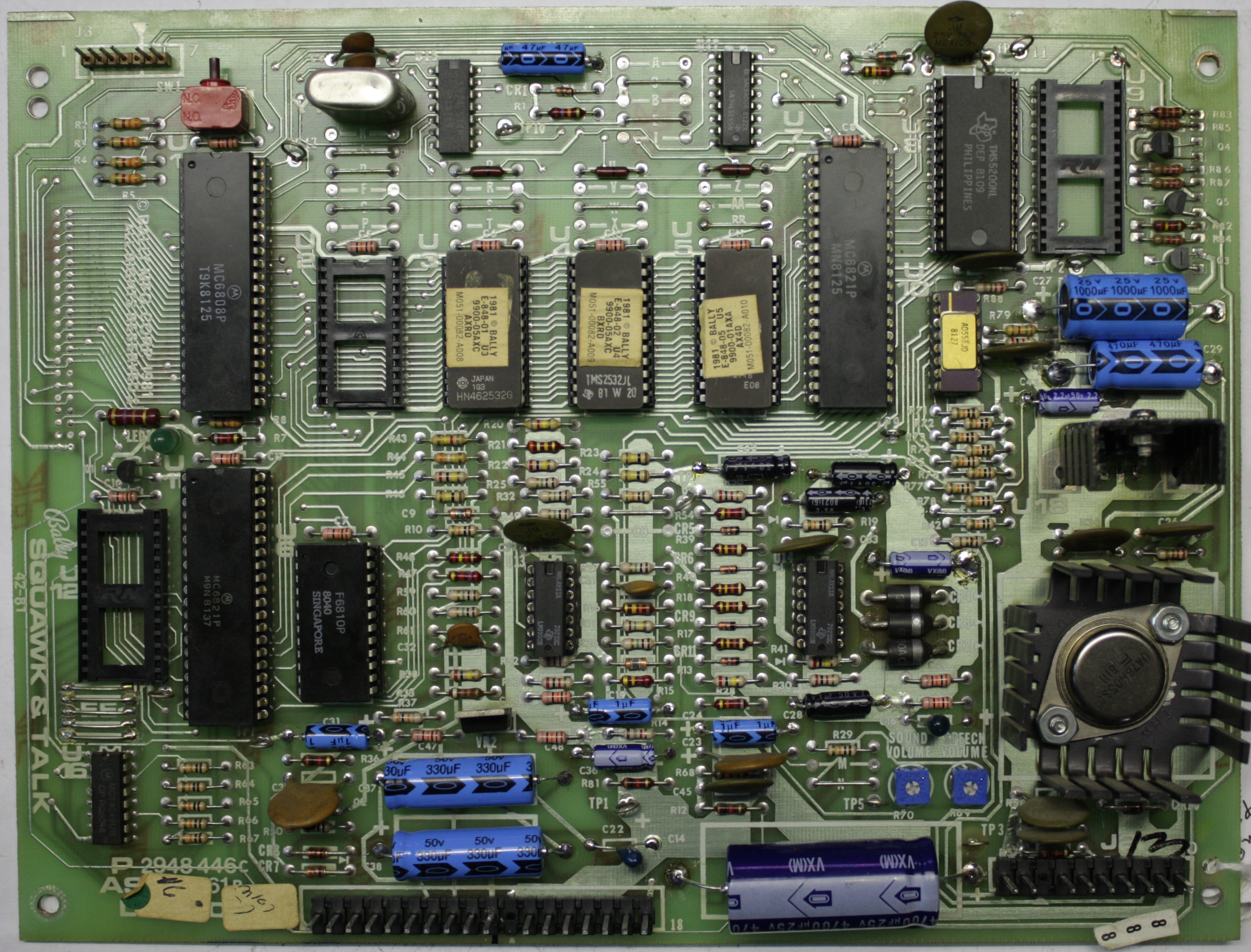 SquawkAndTalk-61BRevision - Bally -50 Sound board