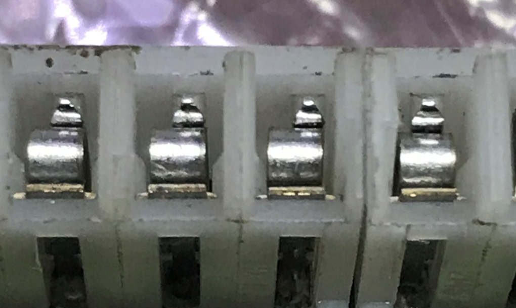 Example of installed pins through receiver