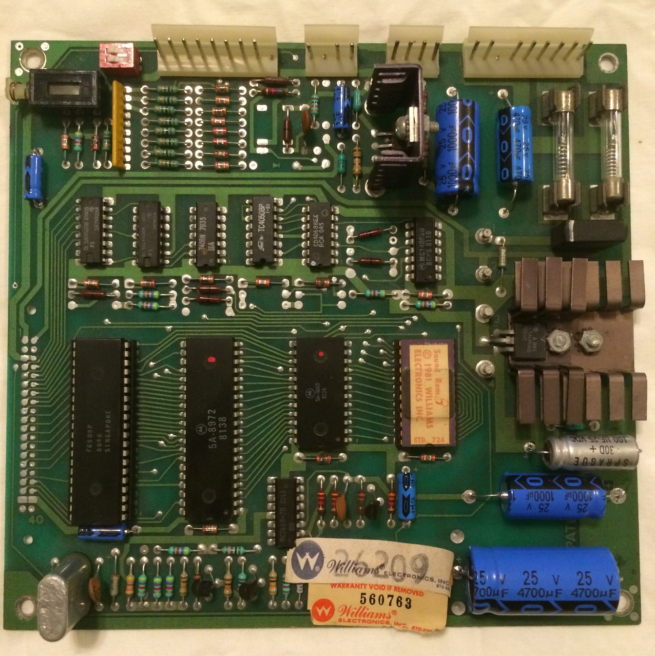 WMS6-7-Sound - Williams Type 2 Sound board